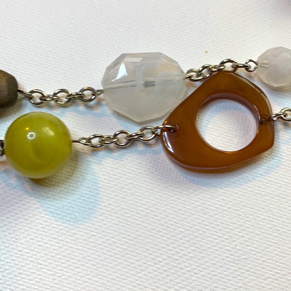 Vintage over the neck multi materials necklace - Picture 6 of 6